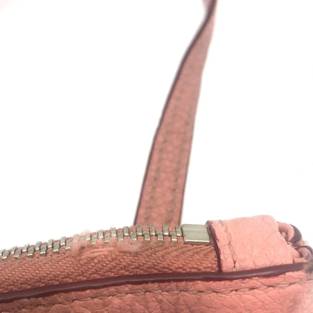 Coach Pebbled Convertible crossbody shoulder bag silver pink F52901